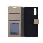 Telefoon Wallet Bookcase geschikt voor Sony Xperia 10 III-Portemonnee telefoonhoesje voor Bankpassen-Kunstleer-Siliconen Houder-Magnetische sluiten-goud