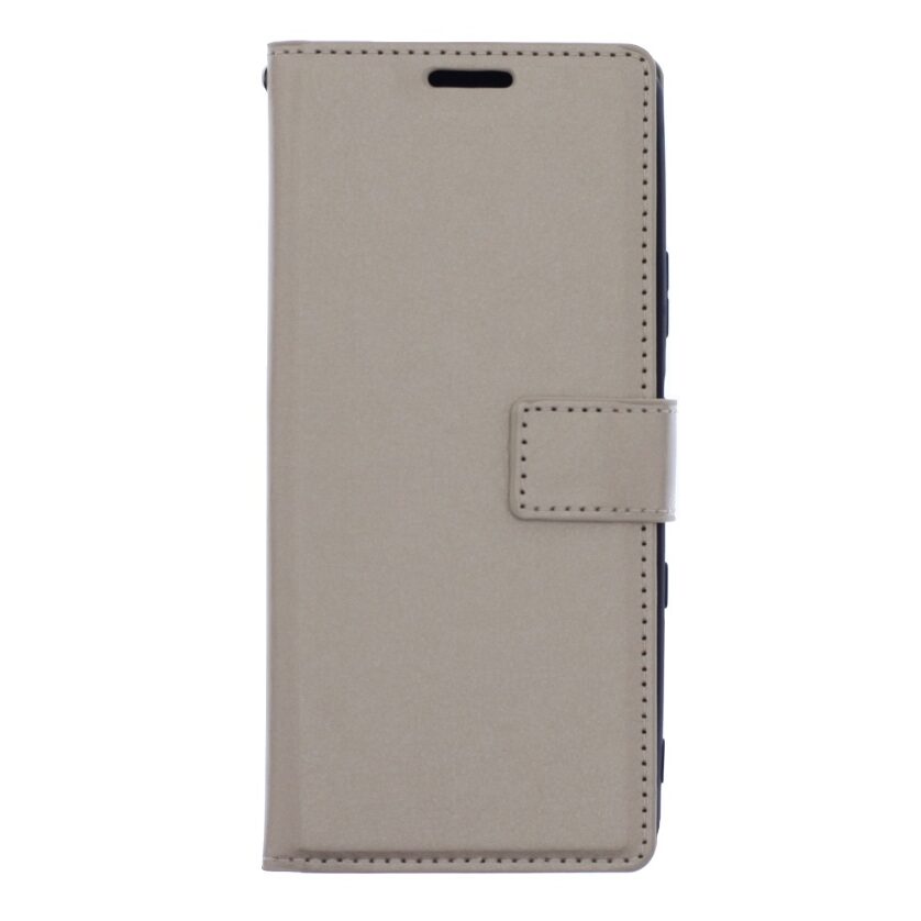 Telefoon Wallet Bookcase geschikt voor Sony Xperia 10 III-Portemonnee telefoonhoesje voor Bankpassen-Kunstleer-Siliconen Houder-Magnetische sluiten-goud