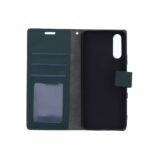 Telefoon Wallet Bookcase geschikt voor Sony Xperia 10 III-Portemonnee telefoonhoesje voor Bankpassen-Kunstleer-Siliconen Houder-Magnetische sluiten- Groen