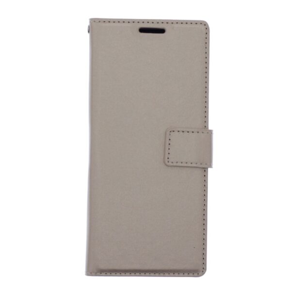 Telefoon Wallet Bookcase geschikt voor Sony Xperia 5 III-Portemonnee telefoonhoesje voor Bankpassen-Kunstleer-Siliconen Houder-Magnetische sluiten- goud