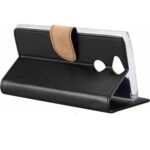 Telefoon Wallet Bookcase geschikt voor Sony Xperia L3 ? Portemonnee telefoonhoesje voor Bankpassen ? Hoesje voor Sony Xperia L3 ? Kunstleer ? Siliconen Houder ? Magnetische sluiten- Zwart