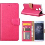 Telefoon Wallet Bookcase geschikt voor Sony Xperia XA2 Ultra Portemonnee telefoonhoesje voor Bankpassen - Kunstleer - Siliconen Houder - Magnetische sluiten- Roze
