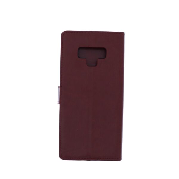 Telefoon Wallet Bookcase Geschikt voor voor Samsung Galaxy Note 9-Portemonnee telefoonhoesje voor Bankpassen-Kunstleer-Siliconen Houder-Magnetische sluiten- Bruin