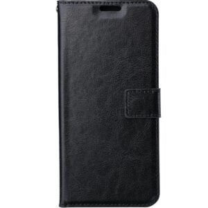 Telefoon Wallet Bookcase geschikt voor Xiaomi Redmi 9 ? Portemonnee telefoonhoesje voor Bankpassen ? Hoesje voor Xiaomi Redmi 9 ? Kunstleer ? Siliconen Houder ? Magnetische sluiten- Zwart