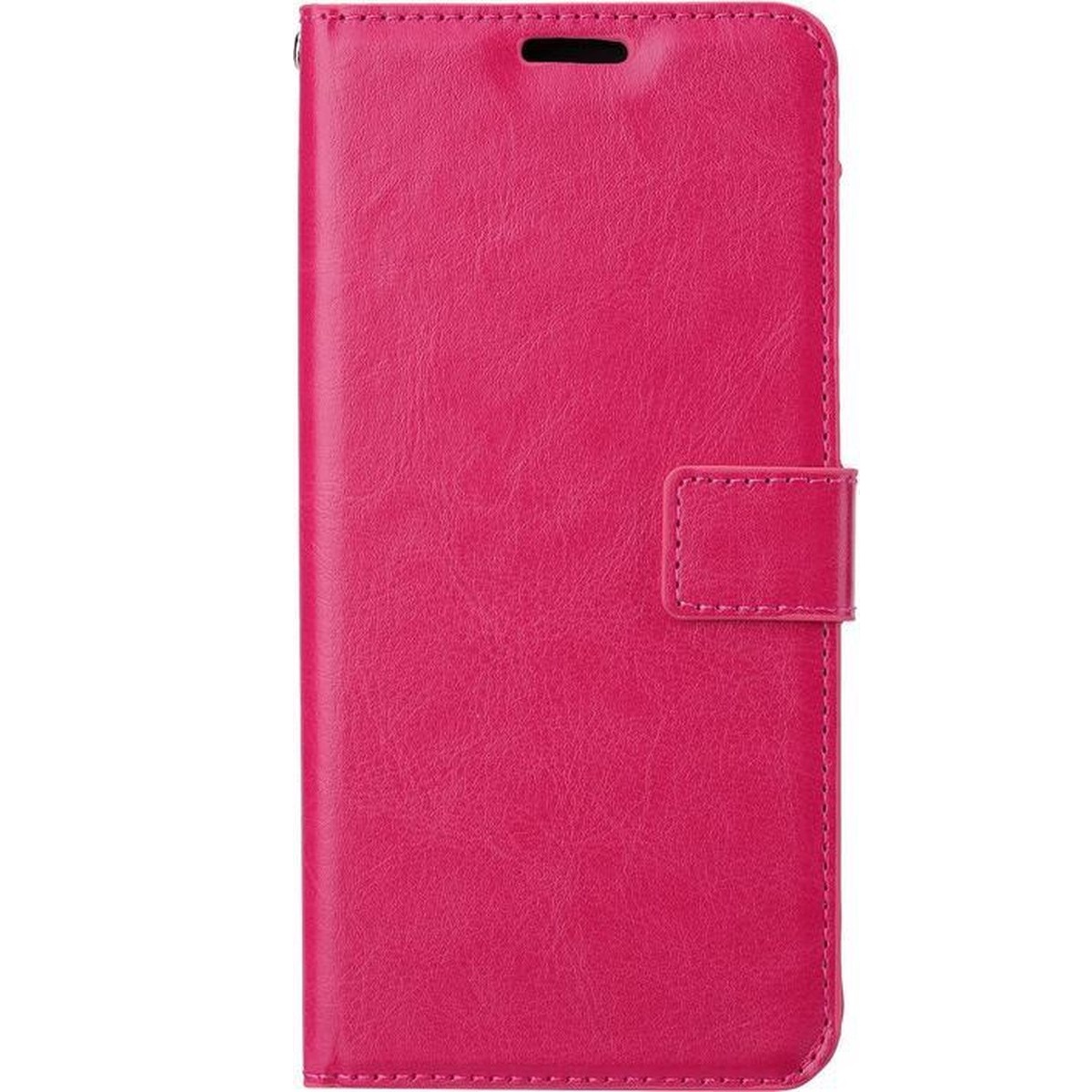 Telefoon Wallet Bookcase geschikt voor Xiaomi Redmi Note 10 ? Portemonnee telefoonhoesje voor Bankpassen ? Hoesje voor Xiaomi Redmi Note 10 ? Kunstleer ? Siliconen Houder ? Magnetische sluiten- Roze