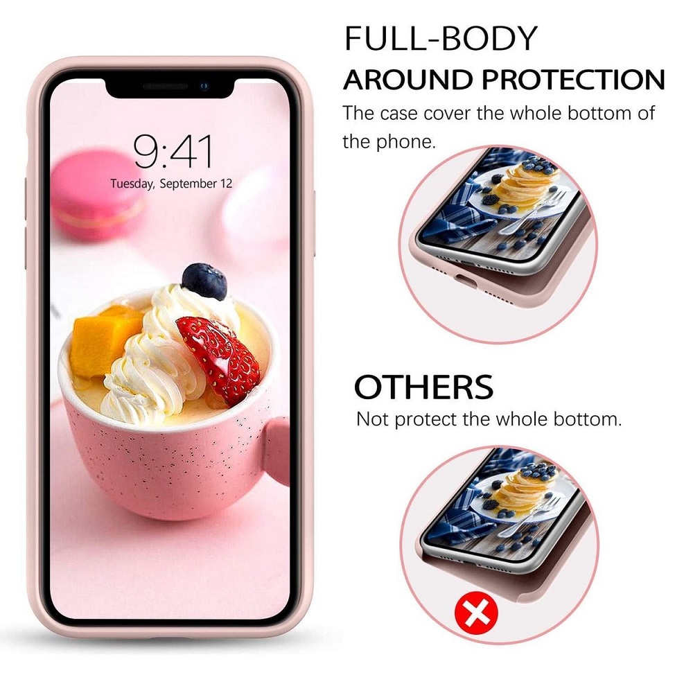 Hoesje geschikt voor Apple iPhone 12 - Anti Scratch - Silicone case - Kunststof - Soft cover - Sand roze