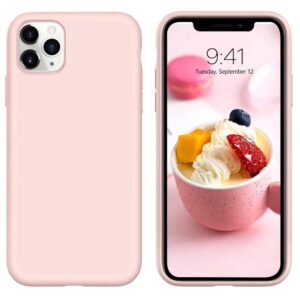Hoesje geschikt voor Apple iPhone 12 - Anti Scratch - Silicone case - Kunststof - Soft cover - Sand roze