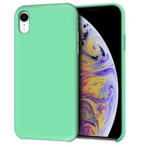 Hoesje geschikt voor Apple iPhone Xr - Anti Scratch - Silicone case - Kunststof - Soft cover - Groen