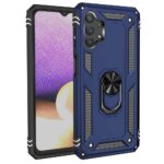 Hoesje geschikt voor Samsung Galaxy A32 4G - Schokbestendig - Hardcase- Ring Armor - Blauw
