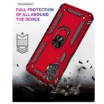 Hoesje geschikt voor Samsung Galaxy A32 4G - Schokbestendig - Hardcase- Ring Armor - Rood
