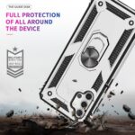 Hoesje geschikt voor Samsung Galaxy A32 4G - Schokbestendig - Hardcase- Ring Armor - Zilver