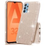 Hoesje geschikt voor Samsung Galaxy A32 5G - Anti Scratch - Silicone case - Kunststof - Soft cover - BlingBling - Goud