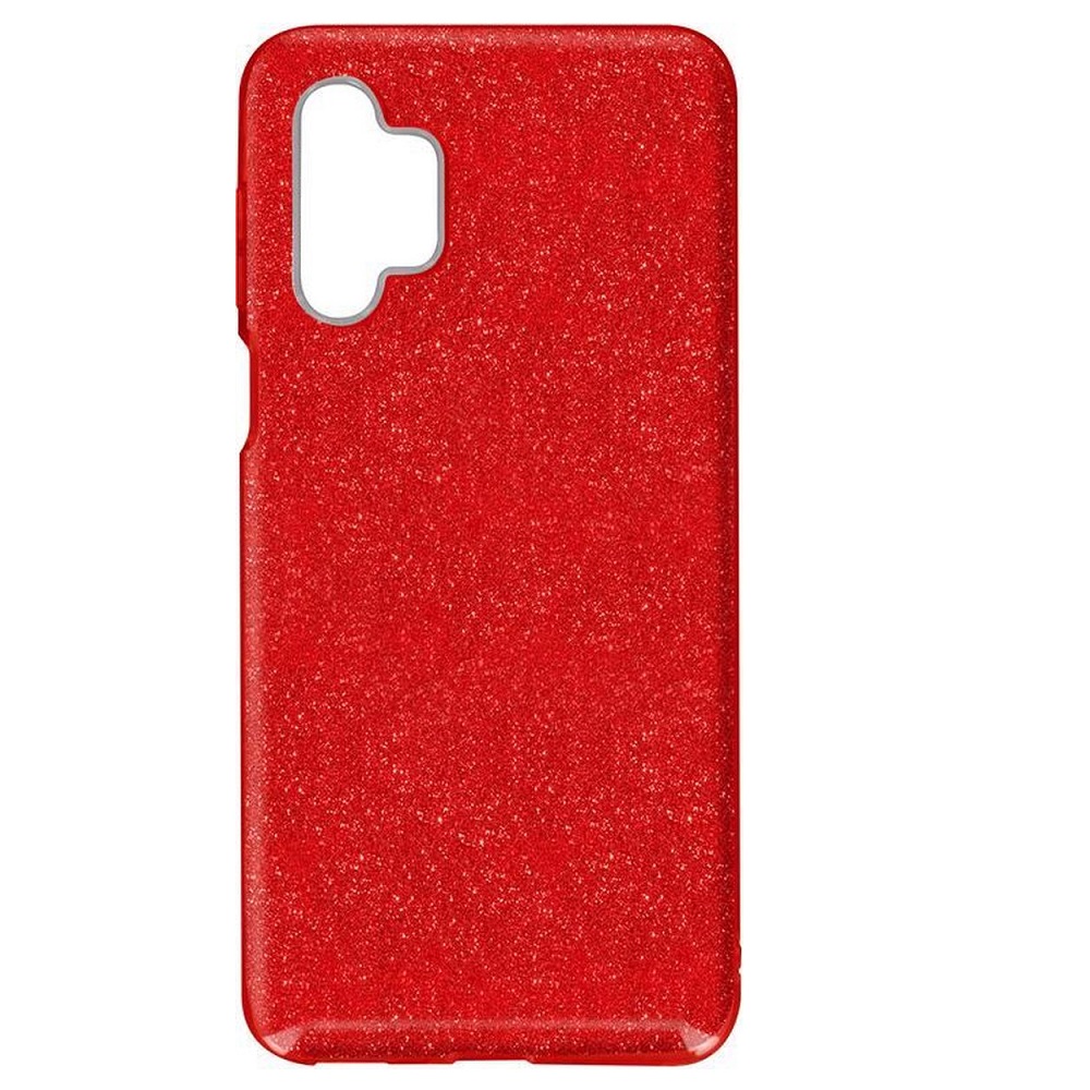 Hoesje geschikt voor Samsung Galaxy A32 5G - Anti Scratch - Silicone case - Kunststof - Soft cover - BlingBling - Rood