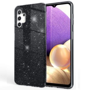 Hoesje geschikt voor Samsung Galaxy A32 5G - Anti Scratch - Silicone case - Kunststof - Soft cover - BlingBling - Zwart