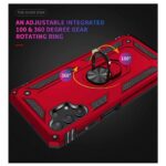 Hoesje geschikt voor Samsung Galaxy A32 5G - Schokbestendig - Hardcase- Hybrid Ring Armor - Rood