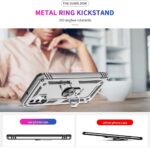 Hoesje geschikt voor Samsung Galaxy A32 5G - Schokbestendig - Hardcase- Ring Armor - Zilver