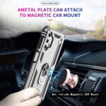 Hoesje geschikt voor Samsung Galaxy A32 5G - Schokbestendig - Hardcase- Ring Armor - Zilver