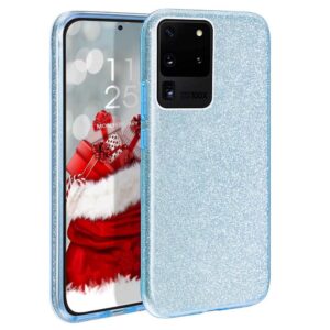 Hoesje geschikt voor Samsung Galaxy A41 - Anti Scratch - Silicone case - Kunststof - Soft cover - BlingBling - Blauw