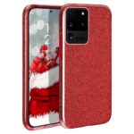 Hoesje geschikt voor Samsung Galaxy A41 - Anti Scratch - Silicone case - Kunststof - Soft cover - Glitters - Rood