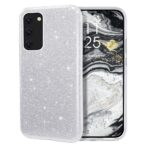 Hoesje geschikt voor Samsung Galaxy A41 - Anti Scratch - Silicone case - Kunststof - Soft cover - Glitters- Zilver