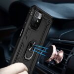 Hoesje geschikt voor Samsung Galaxy A6 2018 - Schokbestendig - Hardcase- Kunststof - Siliconen Houder - Schokbestendig - Zwart