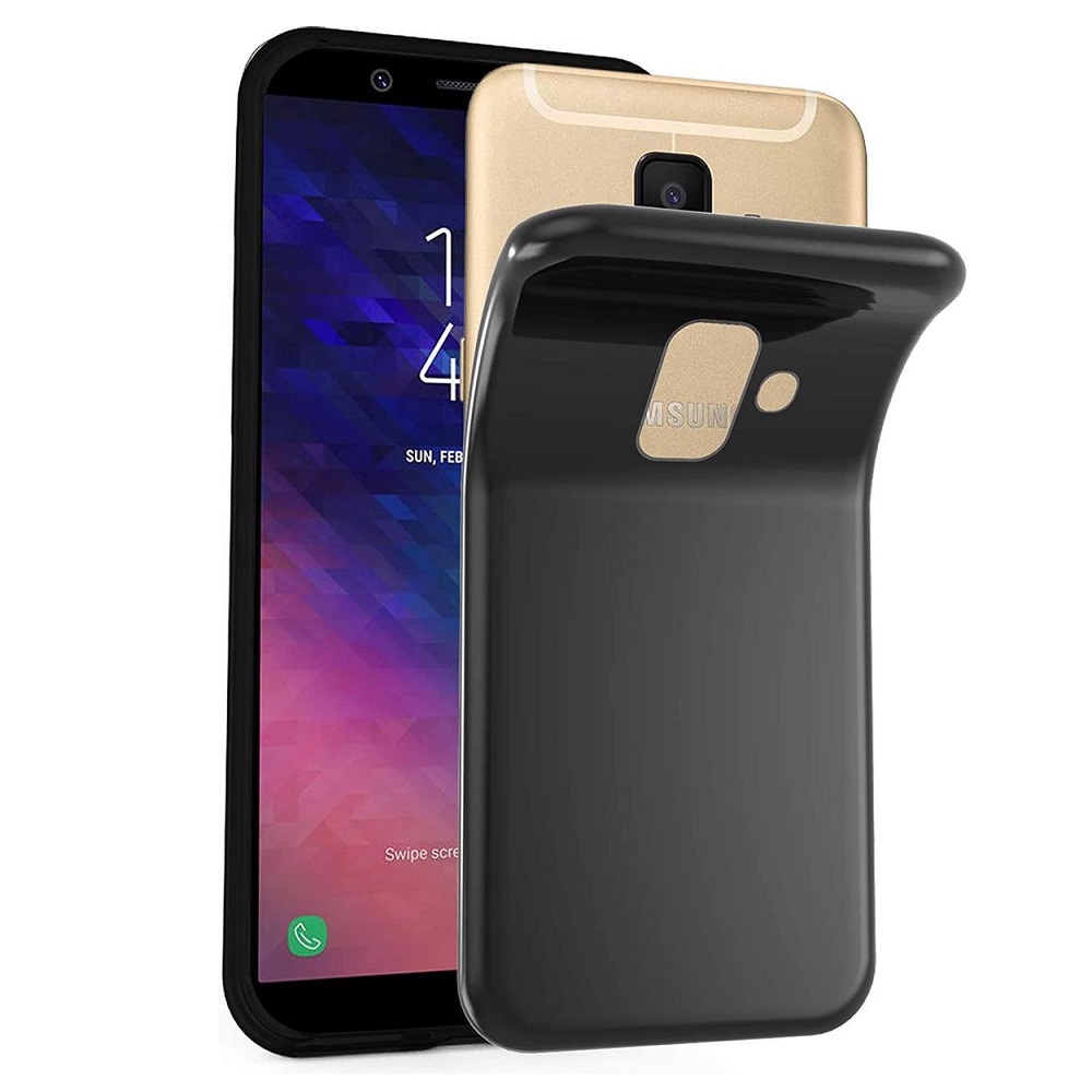 Hoesje geschikt voor Samsung Galaxy A6 2018 - Siliconen hoes - Soft cover -  Zwart - All4Gadgets