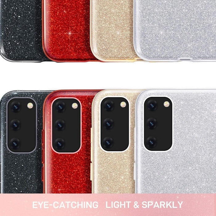 Hoesje geschikt voor Samsung Galaxy A70 - Anti Scratch - Silicone case - Kunststof - Soft cover - BlingBling - Goud