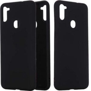 Hoesje geschikt voor Samsung Galaxy M11 - Siliconen hoes - Soft cover - Zwart