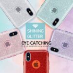Hoesje geschikt voor Samsung Galaxy M21 - Glitter hoes - Silicone case - Soft cover - Rood