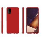 Hoesje geschikt voor Samsung Galaxy M31S - Silicone case - Kunststof - Soft cover - Rood