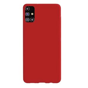 Hoesje geschikt voor Samsung Galaxy M31S - Silicone case - Kunststof - Soft cover - Rood