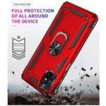 Hoesje geschikt voor Samsung Galaxy M51 - Schokbestendig - Hardcase- Ring Armor - Rood