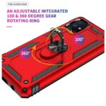 Hoesje geschikt voor Samsung Galaxy M51 - Schokbestendig - Hardcase- Ring Armor - Rood