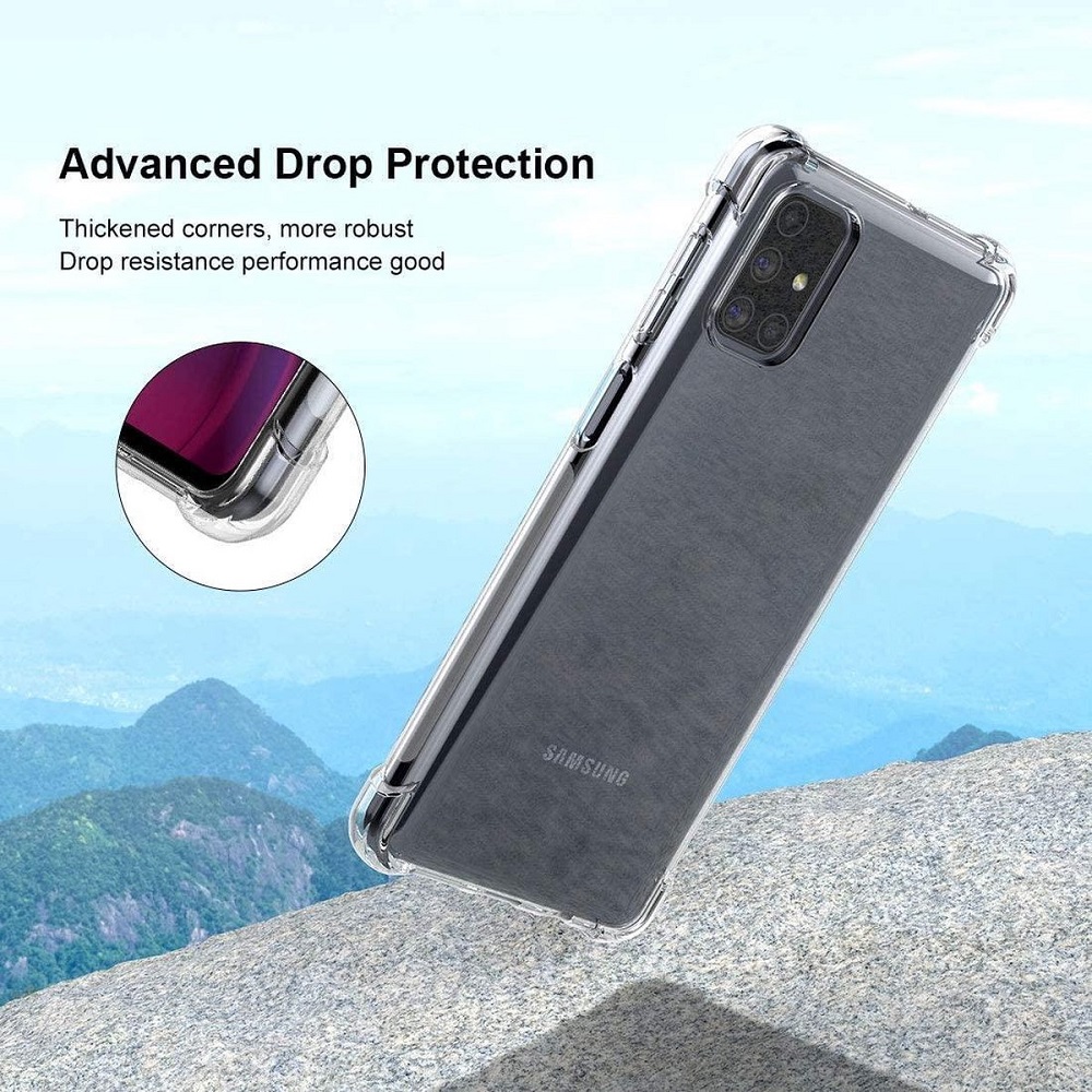 Hoesje geschikt voor Samsung Galaxy M51 - Silicone hoesje - Anti Shock - Schokbestendig - GSM hoes - Transparant