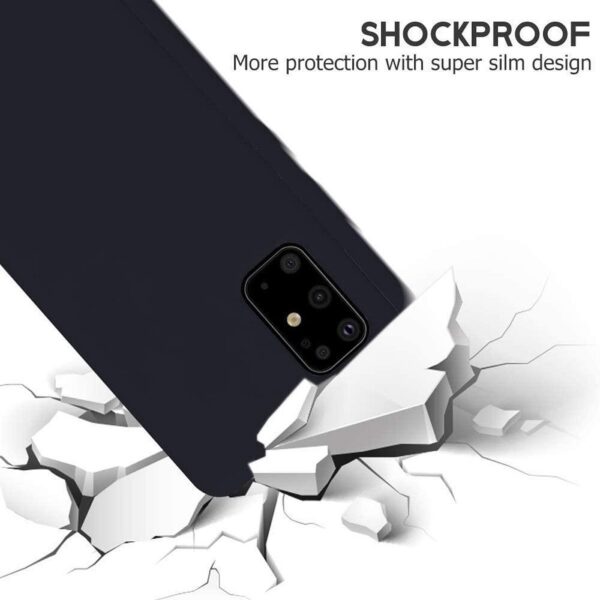 Hoesje geschikt voor Samsung Galaxy Note 10 Lite - Silicone case - Kunststof - Soft cover - Zwart
