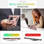 Hoesje geschikt voor Samsung Galaxy Note 20 Ultra - Schokbestendig - Hardcase- Ring Armor - Rose Goud