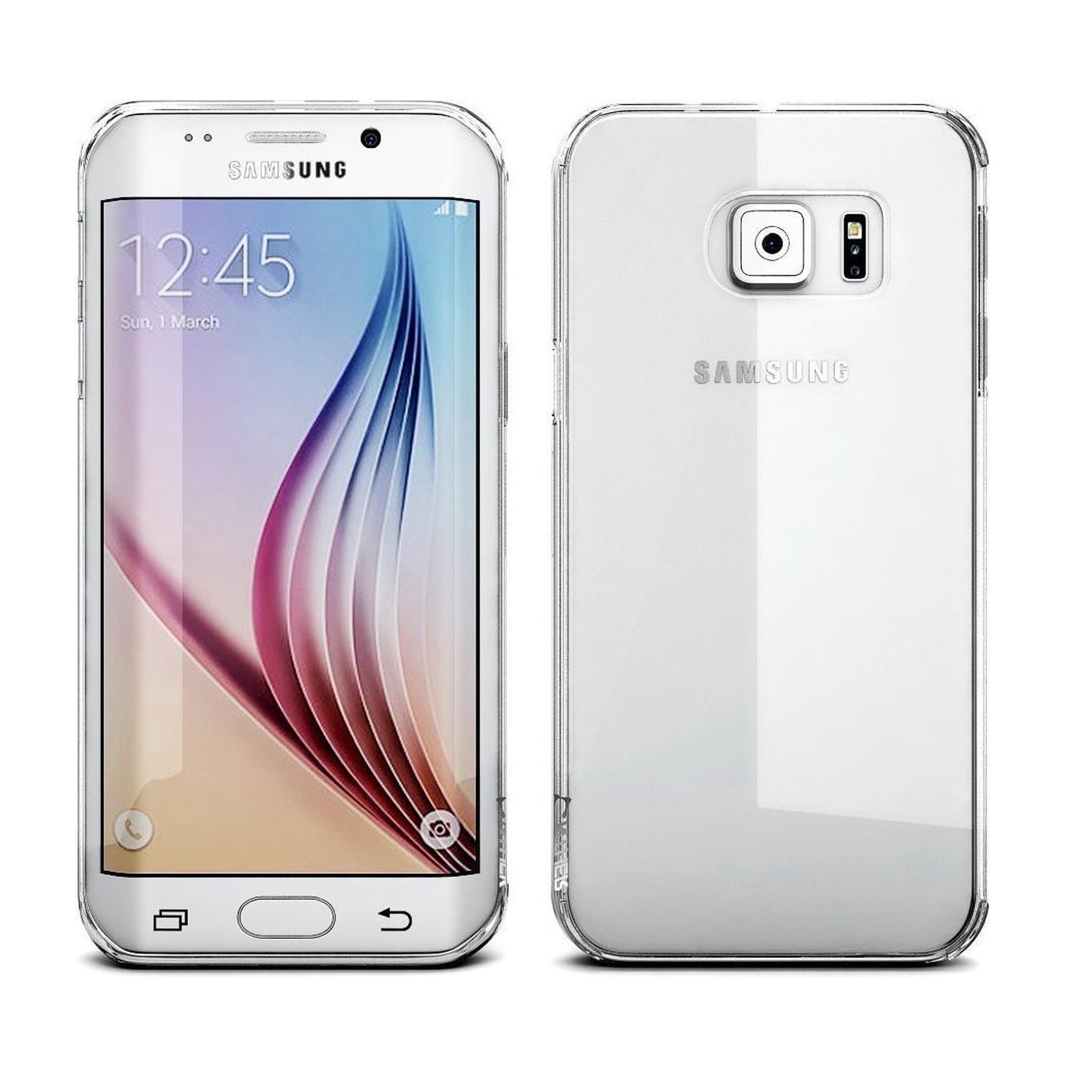 Hoesje geschikt voor Samsung Galaxy S6 Edge Plus - Silicone case - Kunststof - Soft cover - Transparant