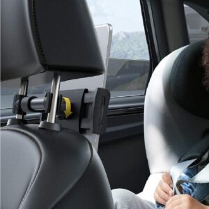 iPad Tablet Hoofdsteun Houder Auto | Auto Tablethouder en Telefoonhouder voor Kinderen | Zwart LB468
