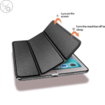 Hoesje Geschikt voor Apple iPad 7 10.2 (2019) Book Cover Tri-Fold hoesje met soft silicone houder - Zwart