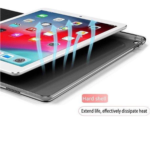 Hoesje Geschikt voor Apple iPad 7 10.2 (2019) Book Cover Tri-Fold hoesje met soft silicone houder - Zwart