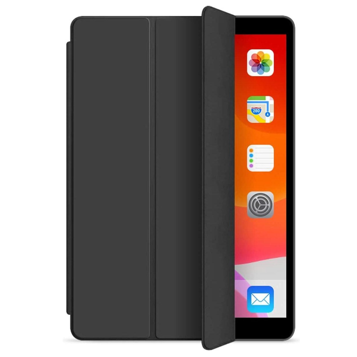 Hoesje Geschikt voor Apple iPad Air 1 9.7 (2013) Hoes Zwart - Tri Fold Tablet Case - Smart Cover