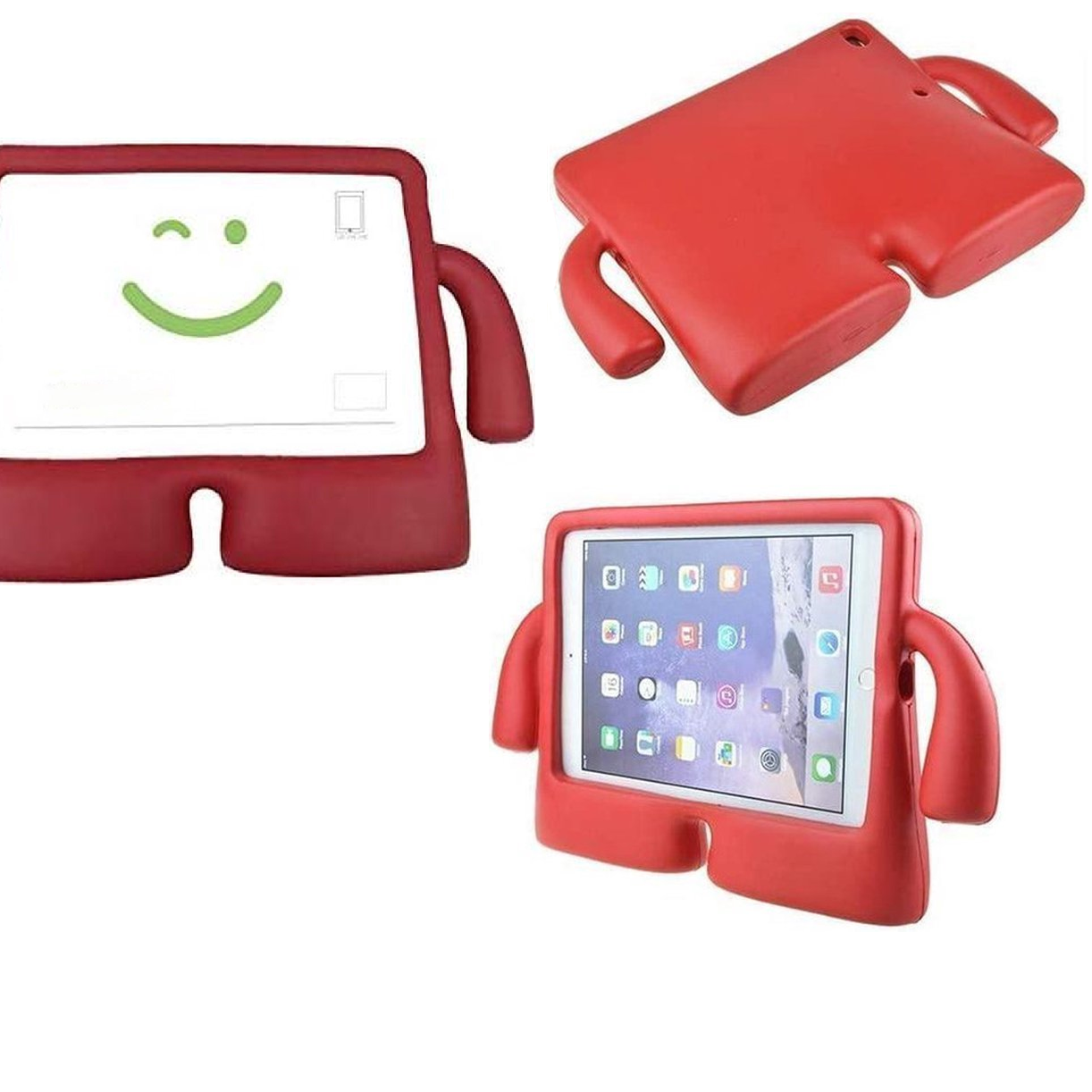 Hoesje geschikt voor Apple iPad Mini 4 en 5 | 7.9 inch Kids Proof Cover Kinderhoes met handvaten - Rood