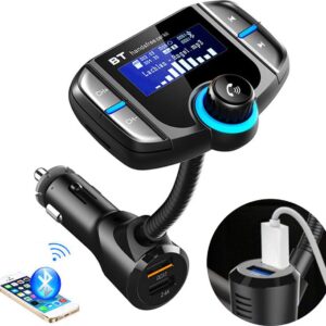 FM Transmitter Bluetooth met scherm - Autolader USB opladers - Handsfree bellen - MP3 - Bluetooth Carkit -  Muziek luisteren - Quick Phone Charge 3.0 - BT70