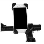Universele Fietsenhouder van LuxeBass - Zwart - GSM houder fiets - Fiets telefoonhouder - Motorhouder - Smartphone iPhone & Samsung LB405