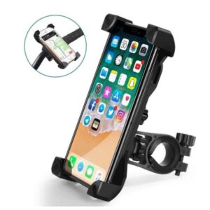 Universele Fietsenhouder van LuxeBass - Zwart - GSM houder fiets - Fiets telefoonhouder - Motorhouder - Smartphone iPhone & Samsung LB405
