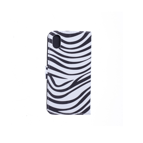 Hoesje geschikt voor Apple iPhone Xs Max Bookcase Zebra Print - Portemonnee hoesje