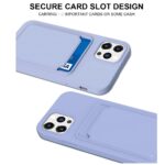 Hoesje geschikt voor Iphone 11 Pro Max - Siliconen hoesje - Paars - Pasjeshouder