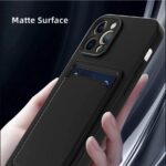 Hoesje geschikt voor Iphone 11 Pro Max - Siliconen hoesje - Zwart - Pasjeshouder