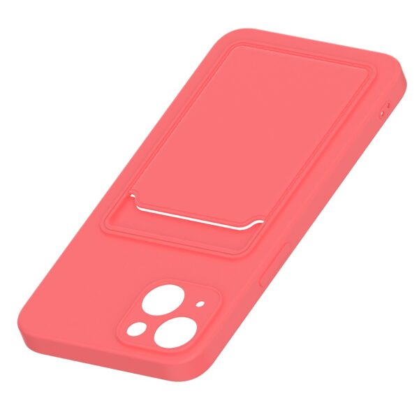 Hoesje geschikt voor iPhone 11 - Siliconen hoesje - Donker Roze - Pasjeshouder