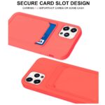 Hoesje geschikt voor iPhone 12 Pro Max - Siliconen hoesje - Donker Roze - Pasjeshouder